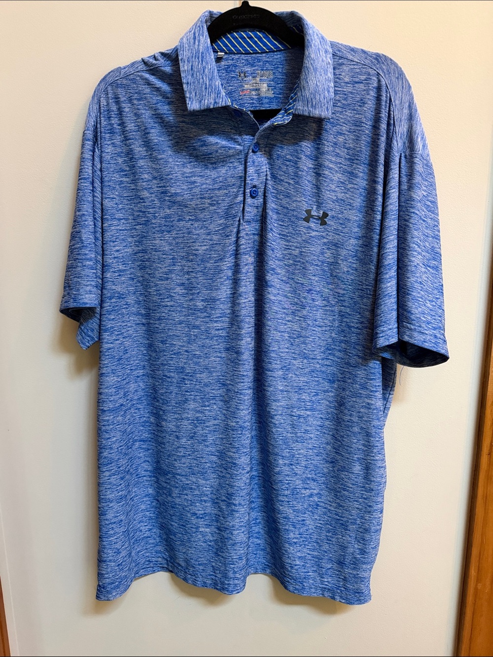 Under Armour Men's Heathered Royal Blue Performance Polo